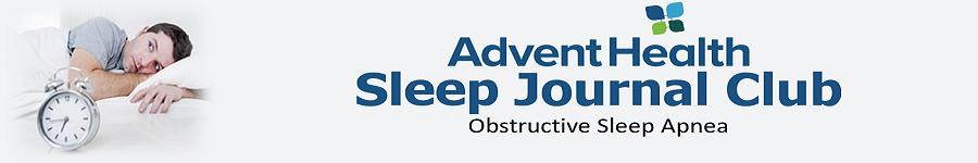 2021 Journal Club: Sleep - Obstructive Sleep Apnea Banner